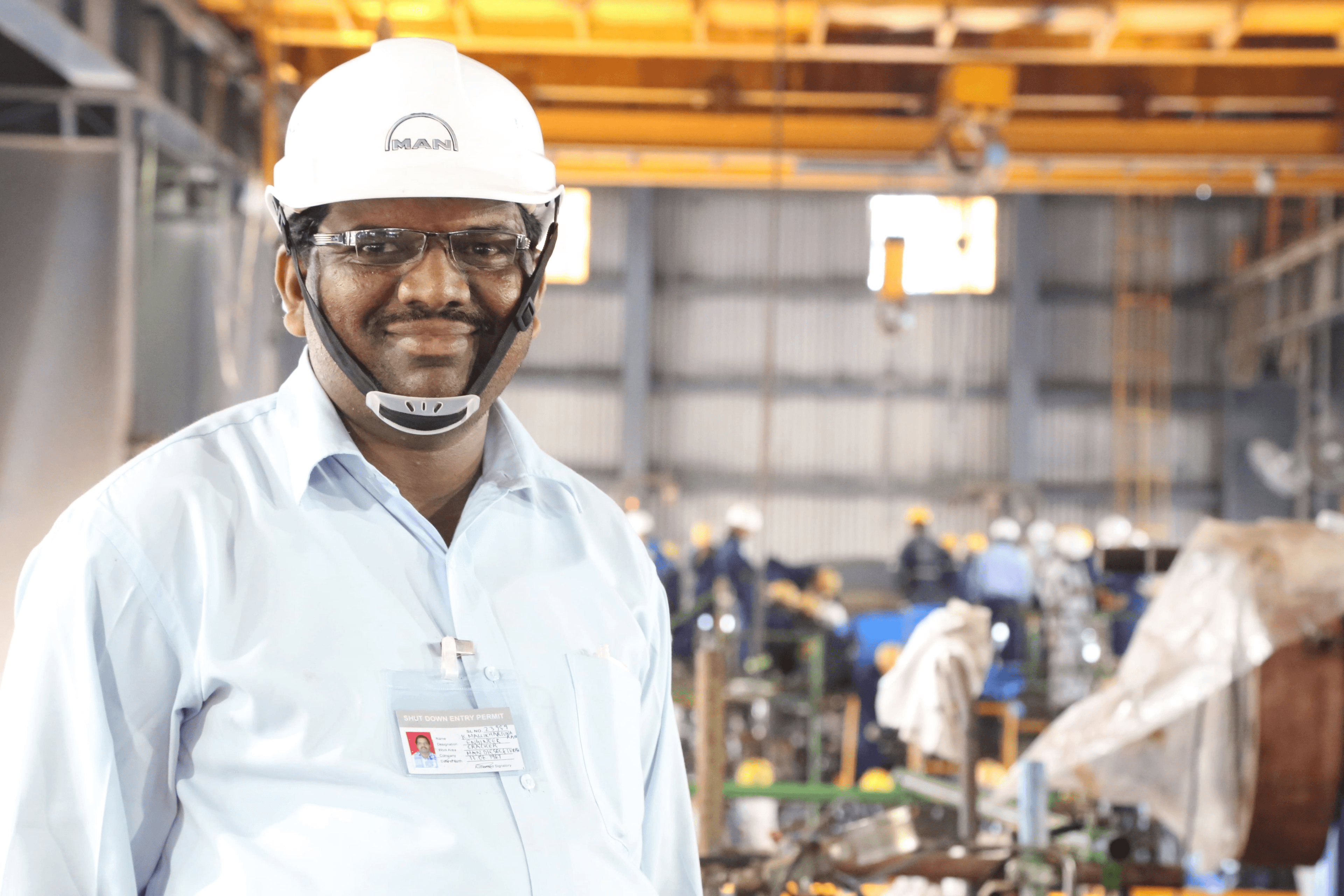 Industrial plant turbine machinery work